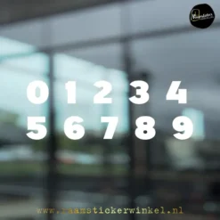Raamsticker Cijfers