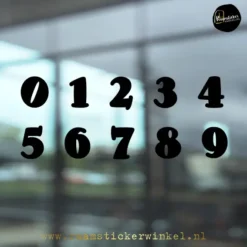 Raamstickers Cijfers