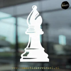 Raamsticker schaakstuk Loper wit