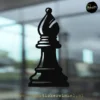 Raamsticker schaakstuk Loper zwart