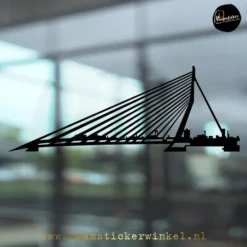 Raamsticker Erasmusbrug Rotterdam RSW