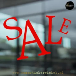 Raamsticker Etalage SALE Dansende rood actie