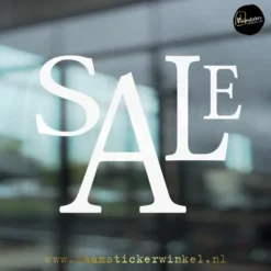Raamsticker Etalage SALE Dansende wit