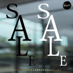 Raamsticker Etalage SALE Dansende verticaal