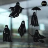 Set van vijf Halloween raamstickers met spoken in verschillende formaten